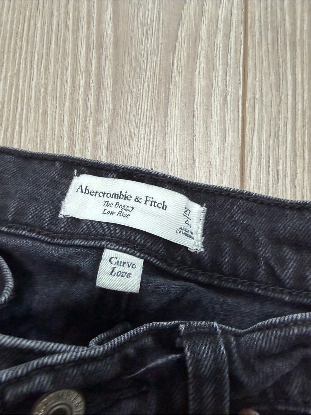 Abercrombie Curve Love Low Rise Ultra Loose Jean Short Inseam streetwear baggy - Picture 7 of 8